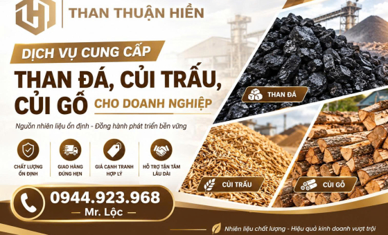 Dịch Vụ Cung Cấp Than Đá, Củi Trấu, Củi Gỗ Cho Doanh Nghiệp